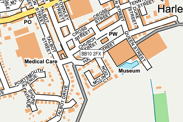 BB10 2FX map - OS OpenMap – Local (Ordnance Survey)