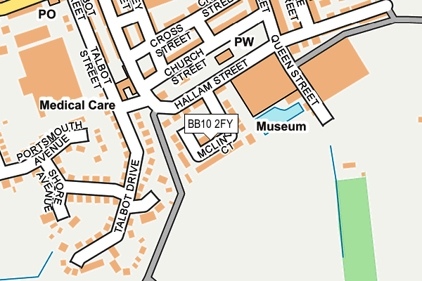 BB10 2FY map - OS OpenMap – Local (Ordnance Survey)