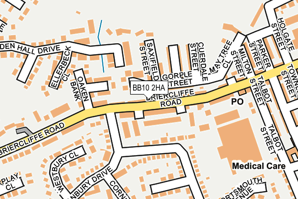 BB10 2HA map - OS OpenMap – Local (Ordnance Survey)