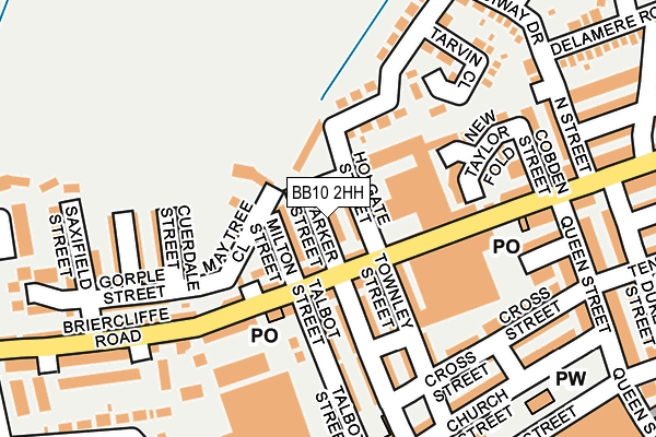 BB10 2HH map - OS OpenMap – Local (Ordnance Survey)