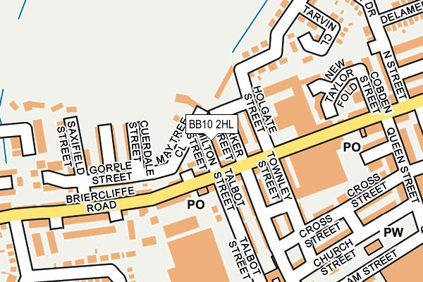 BB10 2HL map - OS OpenMap – Local (Ordnance Survey)