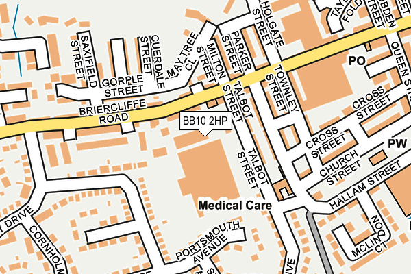 BB10 2HP map - OS OpenMap – Local (Ordnance Survey)