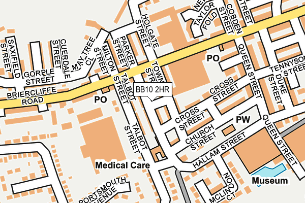 BB10 2HR map - OS OpenMap – Local (Ordnance Survey)