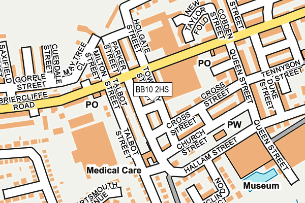 BB10 2HS map - OS OpenMap – Local (Ordnance Survey)