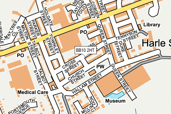 BB10 2HT map - OS OpenMap – Local (Ordnance Survey)