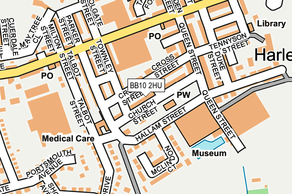 BB10 2HU map - OS OpenMap – Local (Ordnance Survey)