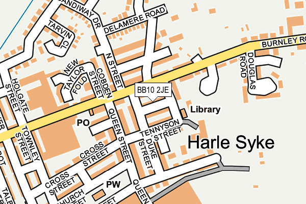BB10 2JE map - OS OpenMap – Local (Ordnance Survey)