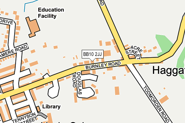 BB10 2JJ map - OS OpenMap – Local (Ordnance Survey)