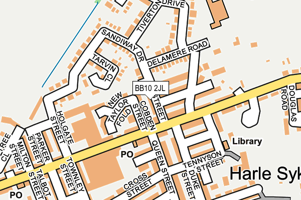 BB10 2JL map - OS OpenMap – Local (Ordnance Survey)