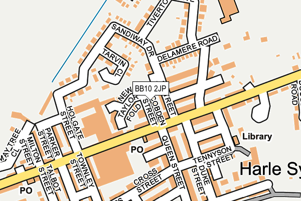 BB10 2JP map - OS OpenMap – Local (Ordnance Survey)