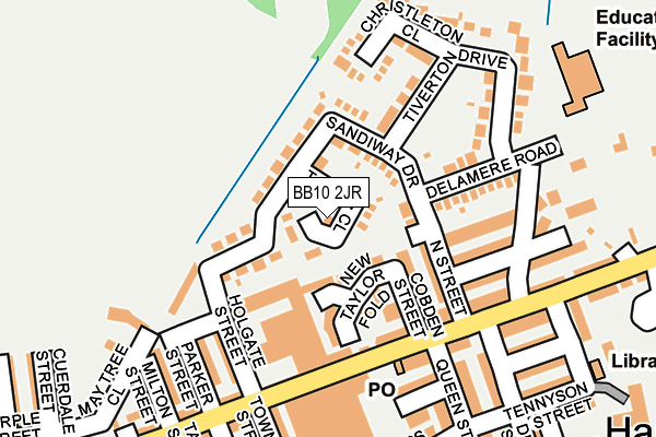 BB10 2JR map - OS OpenMap – Local (Ordnance Survey)