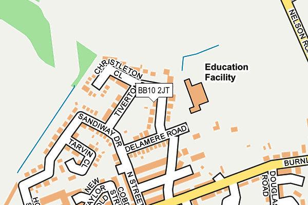 BB10 2JT map - OS OpenMap – Local (Ordnance Survey)