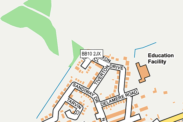 BB10 2JX map - OS OpenMap – Local (Ordnance Survey)