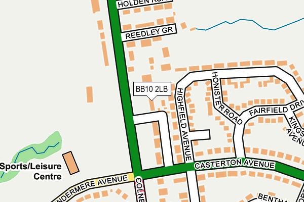 BB10 2LB map - OS OpenMap – Local (Ordnance Survey)
