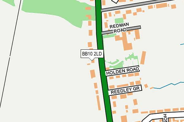 BB10 2LD map - OS OpenMap – Local (Ordnance Survey)