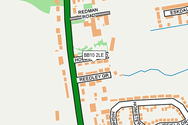 BB10 2LE map - OS OpenMap – Local (Ordnance Survey)