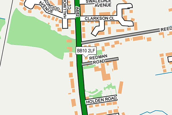 BB10 2LF map - OS OpenMap – Local (Ordnance Survey)