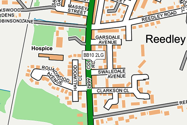 BB10 2LG map - OS OpenMap – Local (Ordnance Survey)