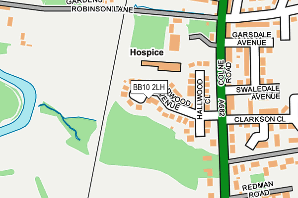 BB10 2LH map - OS OpenMap – Local (Ordnance Survey)