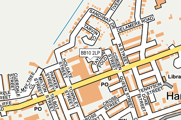 BB10 2LP map - OS OpenMap – Local (Ordnance Survey)