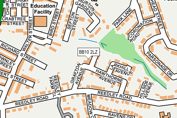 BB10 2LZ map - OS OpenMap – Local (Ordnance Survey)