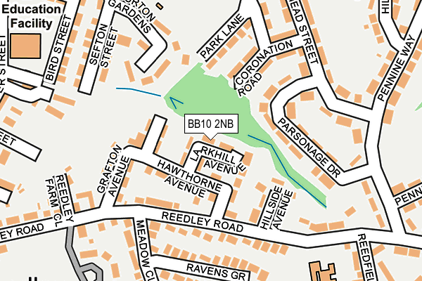 BB10 2NB map - OS OpenMap – Local (Ordnance Survey)