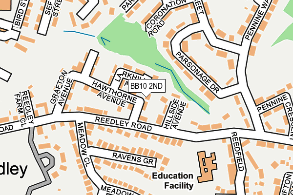 BB10 2ND map - OS OpenMap – Local (Ordnance Survey)