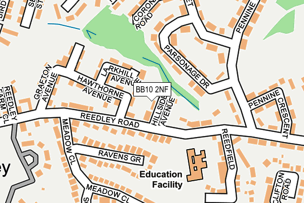 BB10 2NF map - OS OpenMap – Local (Ordnance Survey)