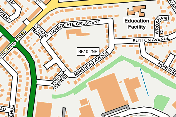 BB10 2NP map - OS OpenMap – Local (Ordnance Survey)