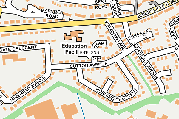 BB10 2NS map - OS OpenMap – Local (Ordnance Survey)