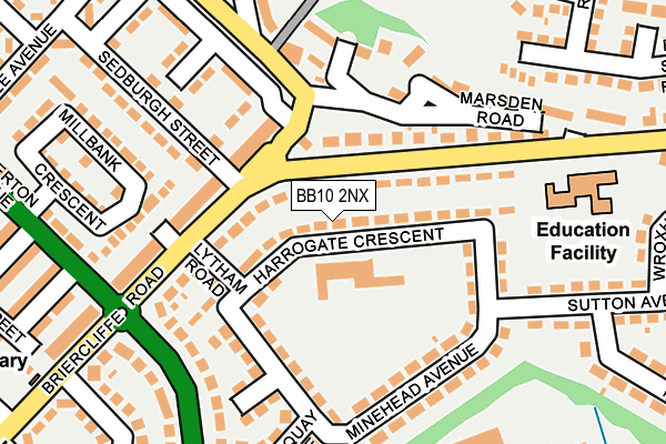 BB10 2NX map - OS OpenMap – Local (Ordnance Survey)