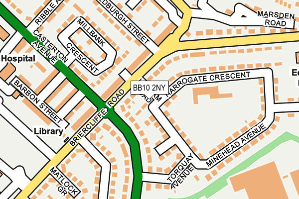 BB10 2NY map - OS OpenMap – Local (Ordnance Survey)