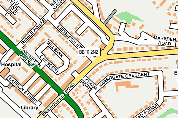 BB10 2NZ map - OS OpenMap – Local (Ordnance Survey)