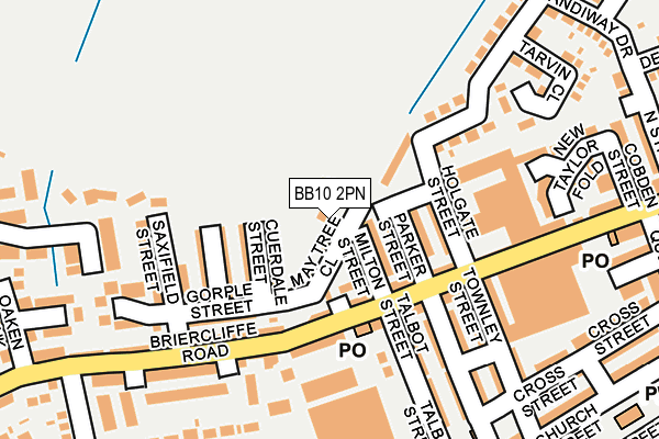 BB10 2PN map - OS OpenMap – Local (Ordnance Survey)