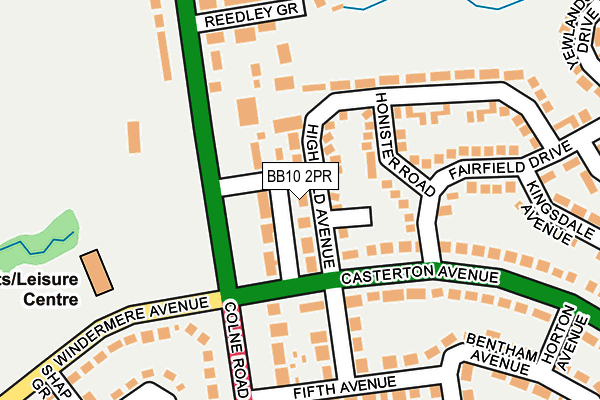 BB10 2PR map - OS OpenMap – Local (Ordnance Survey)