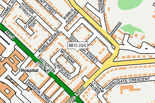 BB10 2QG map - OS OpenMap – Local (Ordnance Survey)