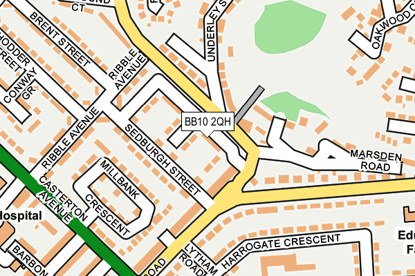 BB10 2QH map - OS OpenMap – Local (Ordnance Survey)