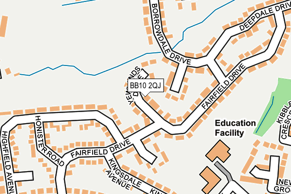 BB10 2QJ map - OS OpenMap – Local (Ordnance Survey)