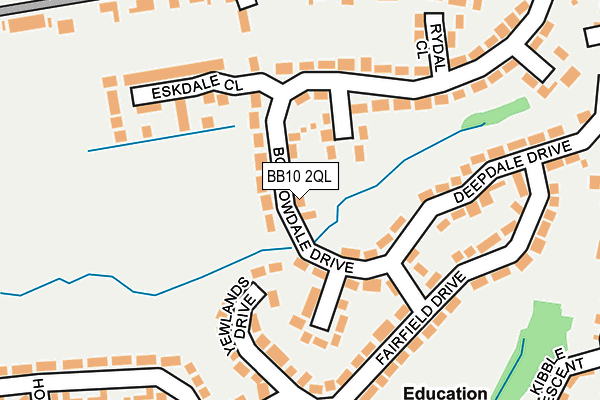 BB10 2QL map - OS OpenMap – Local (Ordnance Survey)