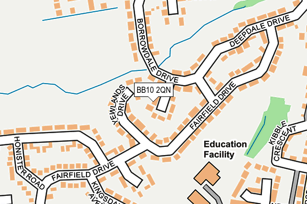 BB10 2QN map - OS OpenMap – Local (Ordnance Survey)