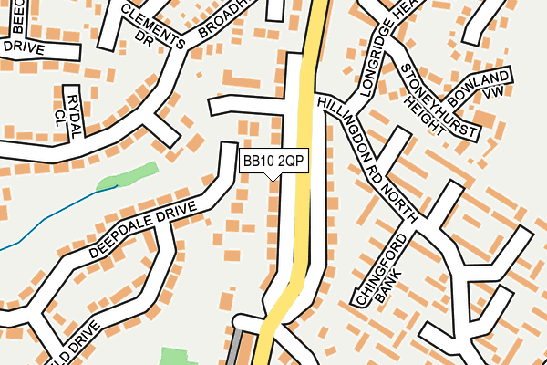 BB10 2QP map - OS OpenMap – Local (Ordnance Survey)
