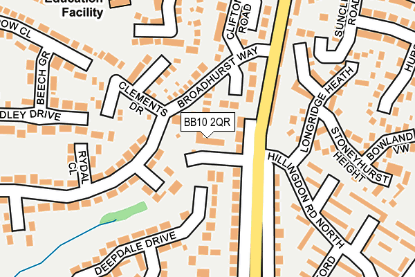 BB10 2QR map - OS OpenMap – Local (Ordnance Survey)