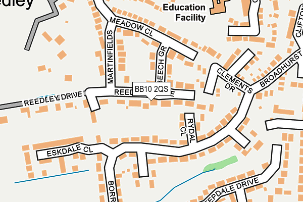 BB10 2QS map - OS OpenMap – Local (Ordnance Survey)