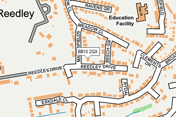 BB10 2QX map - OS OpenMap – Local (Ordnance Survey)