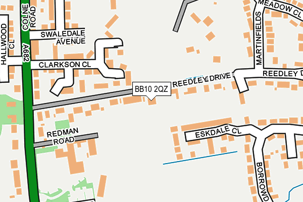 BB10 2QZ map - OS OpenMap – Local (Ordnance Survey)