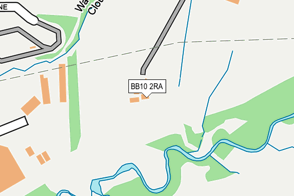 BB10 2RA map - OS OpenMap – Local (Ordnance Survey)