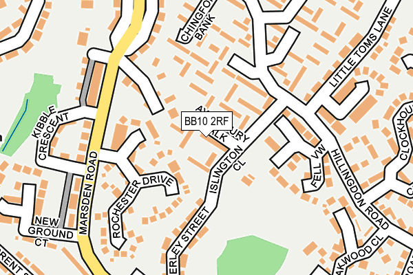 BB10 2RF map - OS OpenMap – Local (Ordnance Survey)