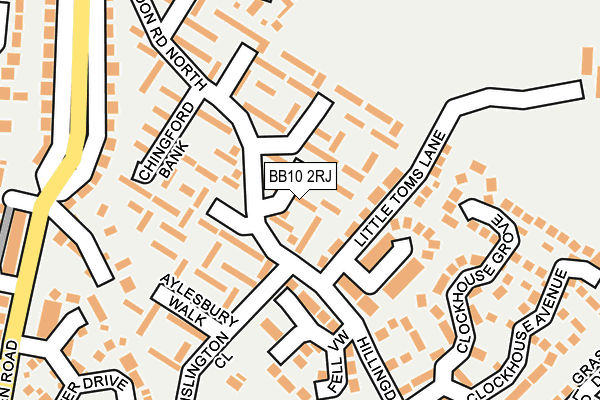 BB10 2RJ map - OS OpenMap – Local (Ordnance Survey)