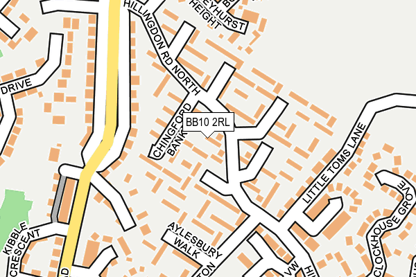 BB10 2RL map - OS OpenMap – Local (Ordnance Survey)
