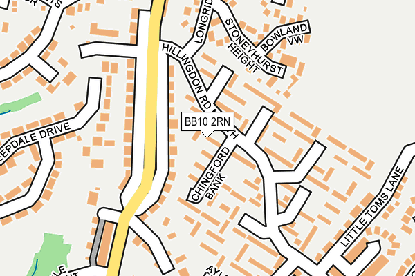 BB10 2RN map - OS OpenMap – Local (Ordnance Survey)